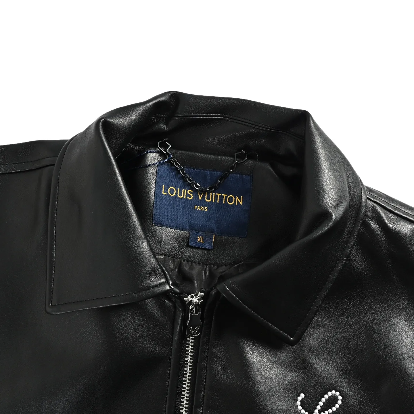 Louis Vuitton/Louis Vuitton Mount Fuji Train Embroidered Lapel Leather Jacket